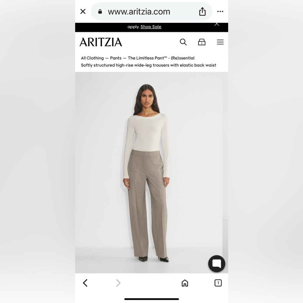 Aritzia NWT Wilfred limitless pants size 10